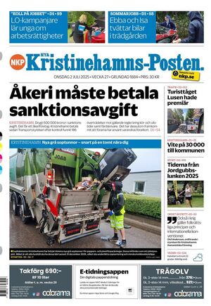 Förstasida Nya Kristinehamns-Posten