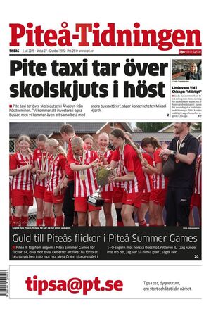 Förstasida Piteå-Tidningen