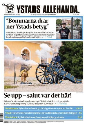 Förstasida Ystads Allehanda