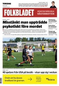 Förstasida Folkbladet Västerbotten