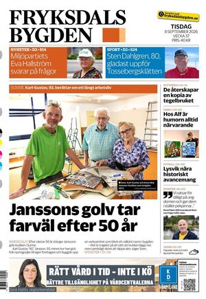 Förstasida Fryksdalsbygden