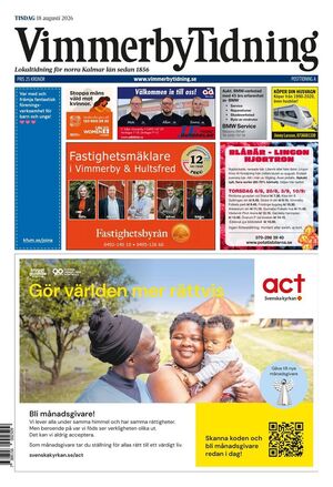 Förstasida Vimmerby Tidning
