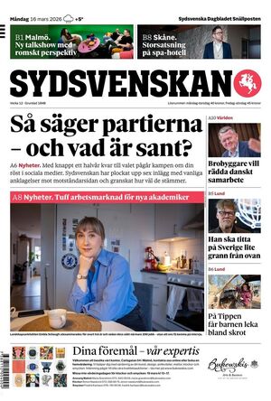 Förstasida Sydsvenskan Lund