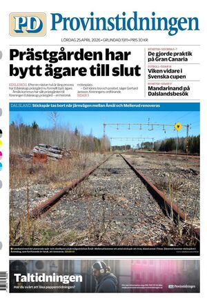 Förstasida Provinstidningen Dalsland