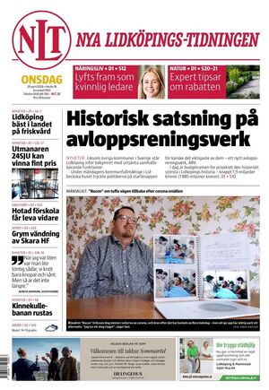 Förstasida Nya Lidköpings-Tidningen