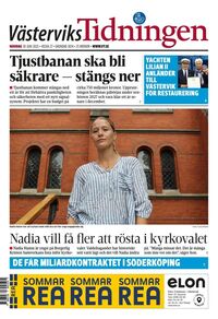 Förstasida Västerviks-Tidningen