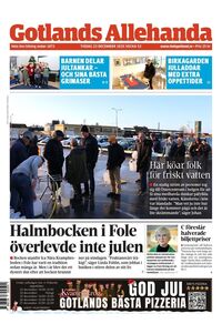 Förstasida Gotlands Allehanda