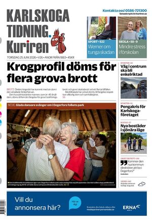 Förstasida Karlskoga Tidning-Kuriren