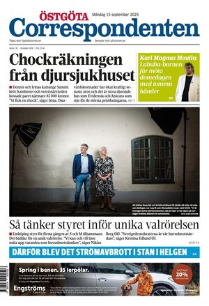 Förstasida Östgöta Correspondenten