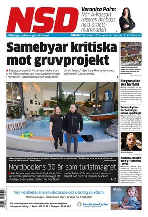 Förstasida Norrländska Socialdemokraten