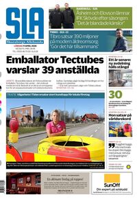 Förstasida Skaraborgs Allehanda