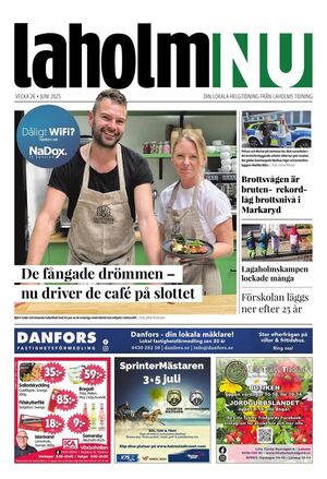 Förstasida Laholms Tidning