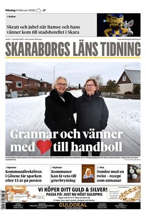 Förstasida Skaraborgs Läns Tidning