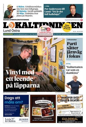 Förstasida Lokaltidningen Lund Östra