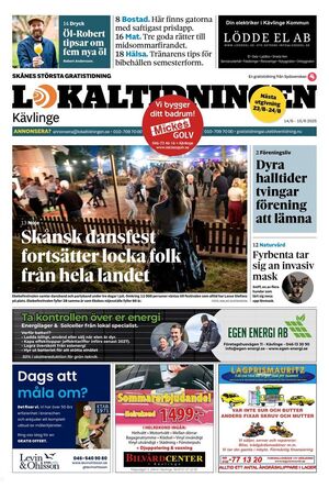 Förstasida Lokaltidningen Kävlinge