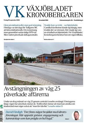 Förstasida Växjöbladet Kronobergaren
