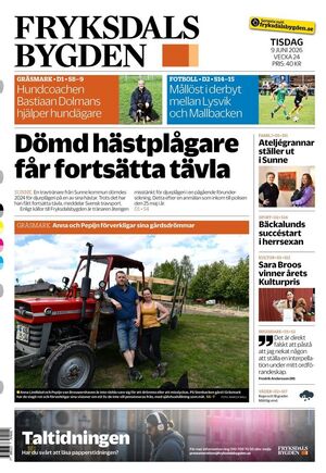 Förstasida Fryksdalsbygden