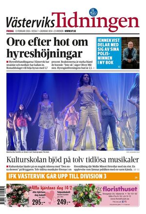 Förstasida Västerviks-Tidningen