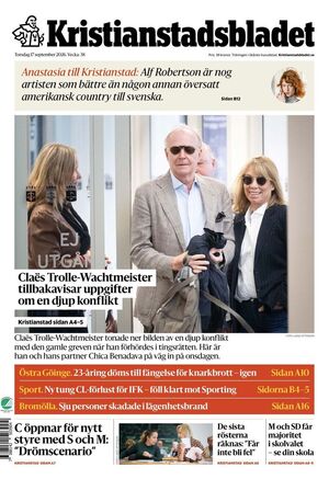 Förstasida Kristianstadsbladet