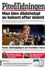Förstasida Piteå-Tidningen