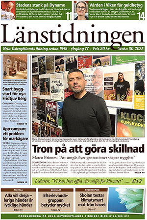 Förstasida Länstidningen Östergötland
