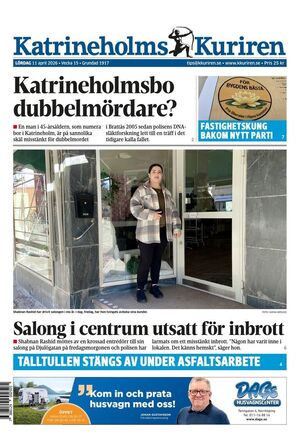 Förstasida Katrineholms-Kuriren
