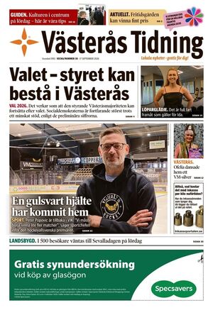Förstasida Västerås Tidning