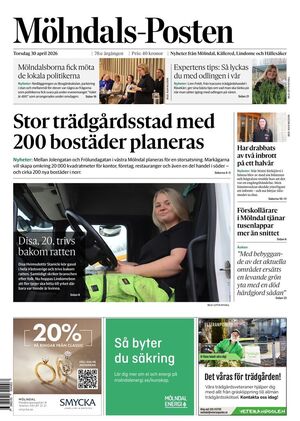 Förstasida Mölndals-Posten