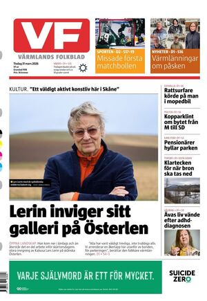 Förstasida Värmlands Folkblad