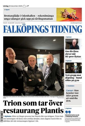 Förstasida Falköpings Tidning
