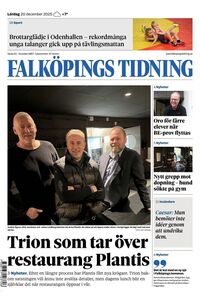 Förstasida Falköpings Tidning