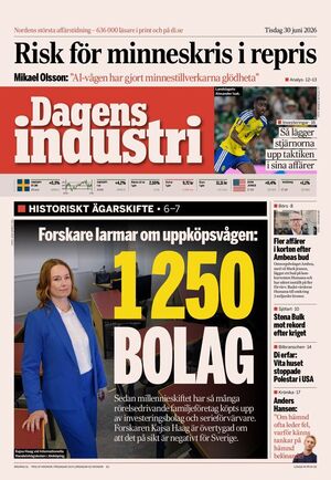 Förstasida Dagens industri