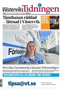 Förstasida Västerviks-Tidningen