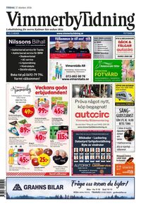 Förstasida Vimmerby Tidning