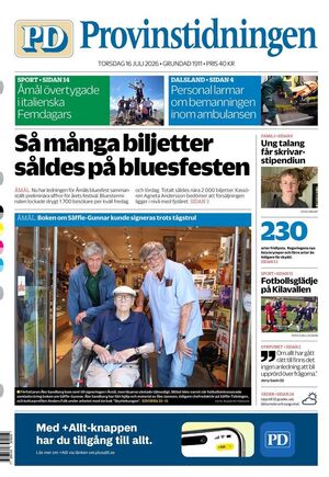 Förstasida Provinstidningen Dalsland