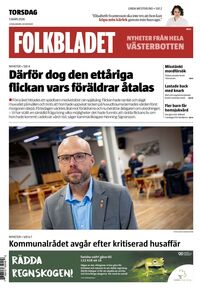 Förstasida Folkbladet Västerbotten