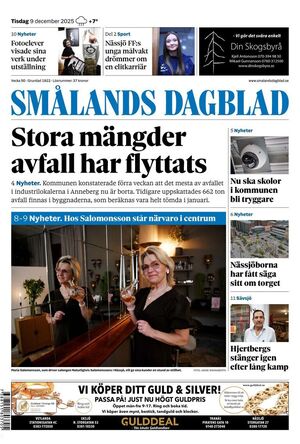 Förstasida Smålands Dagblad