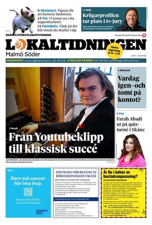 Förstasida Lokaltidningen Malmö Söder