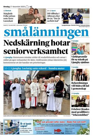 Förstasida Smålänningen