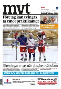 Förstasida Motala & Vadstena tidning