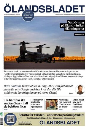 Förstasida Ölandsbladet