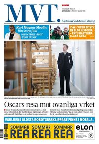 Förstasida Motala & Vadstena tidning
