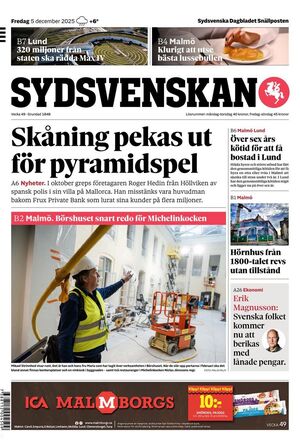 Förstasida Sydsvenskan Malmö