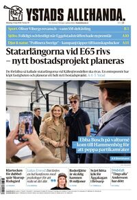 Förstasida Ystads Allehanda