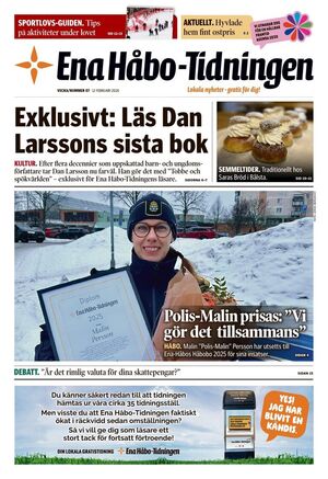 Förstasida Ena Håbo-tidningen