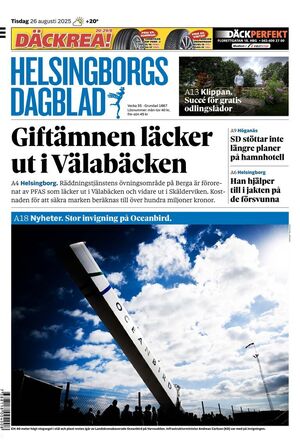 Förstasida Helsingborgs Dagblad