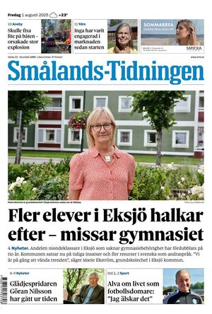Förstasida Smålands-Tidningen