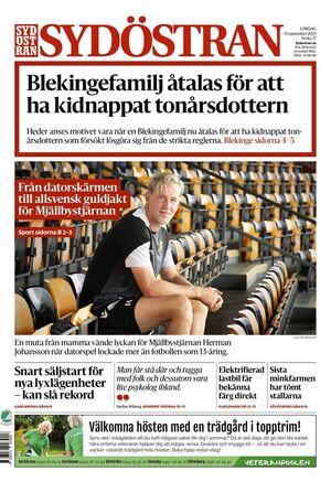 Förstasida Sydöstran