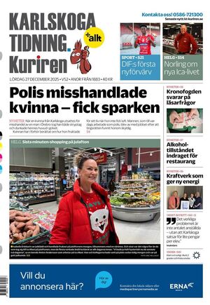 Förstasida Karlskoga Tidning-Kuriren