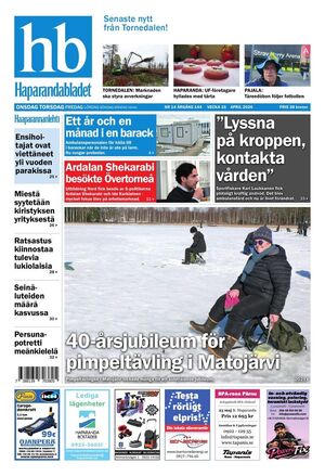 Förstasida Haparandabladet